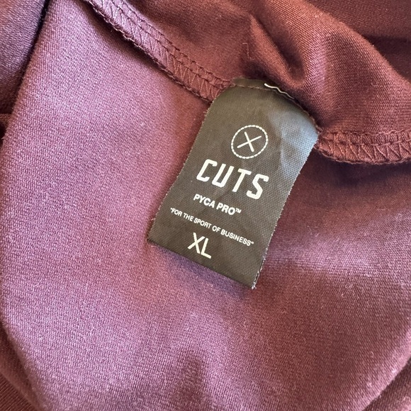 Cuts Clothing Pyca Pro Long Sleeve Henley Elongated Maroon Pullover / xlarge - Picture 9 of 10
